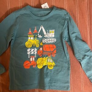 3/$10 The Children's Place Teal Shirt with Construction Design